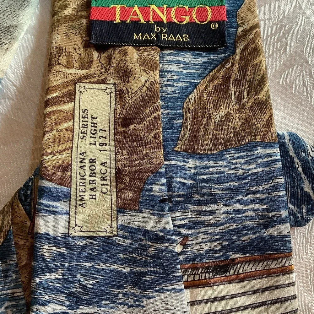 Tango By Max Rabe Necktie Americana Series Harbor Light Circa 1927‎ Lighthouse